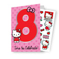 Hello Kitty Age 8 Sticker Birthday Card