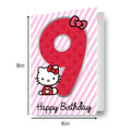 Hello Kitty Age 9 Sticker Birthday Card