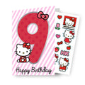 Hello Kitty Age 9 Sticker Birthday Card