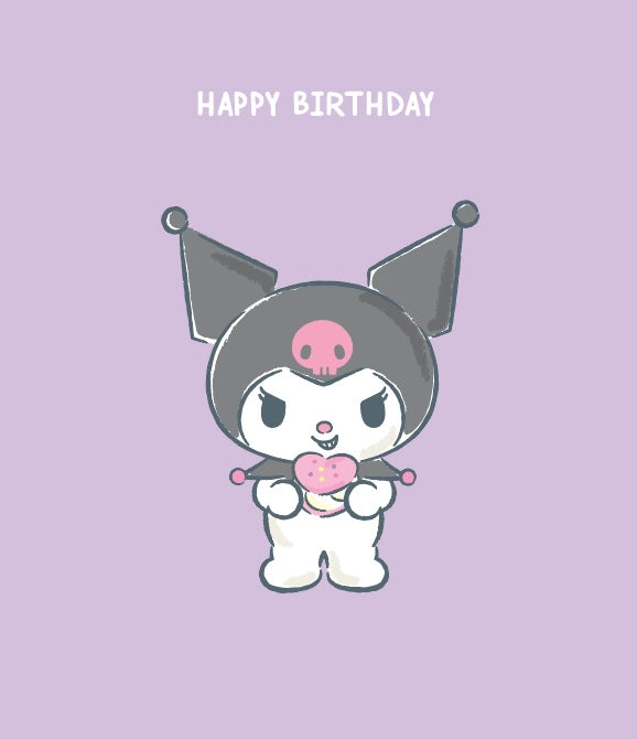 Kuromi Birthday Card