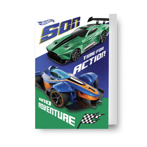 Hot Wheels Son Birthday Card