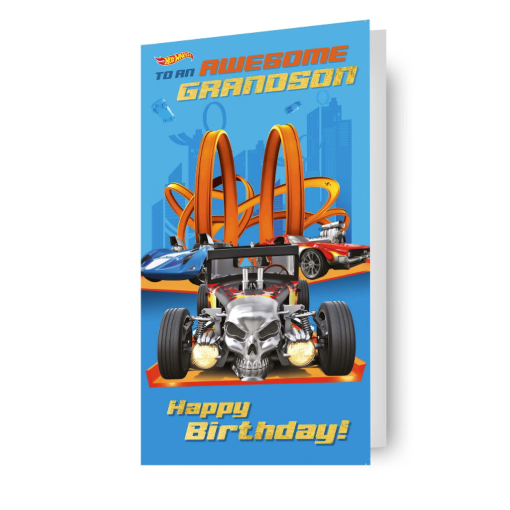 Hot Wheels Grandson Birthday Card