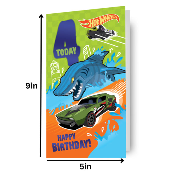 Hot Wheels Age 4 Birthday Card – Danilo Promotions