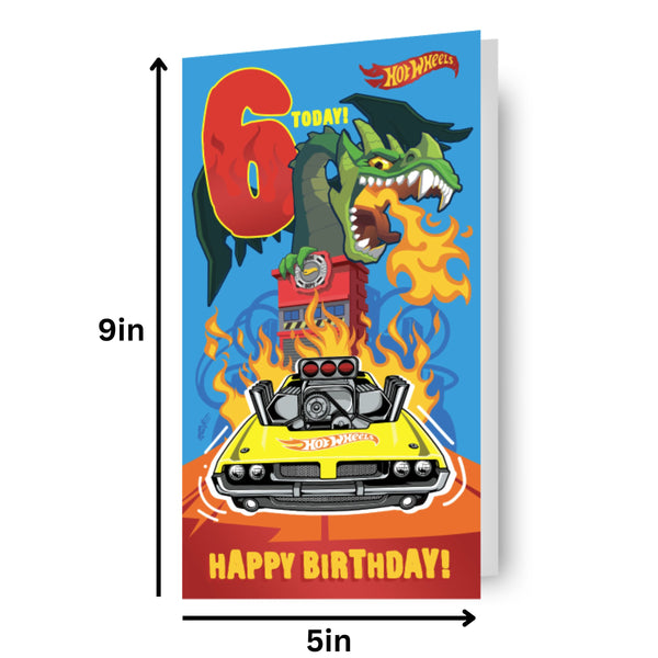 HOT WHEELS AGE 6 BIRTHDAY CARD – Danilo Promotions