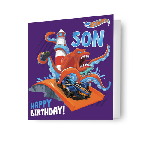 Hot Wheels Son Birthday Card