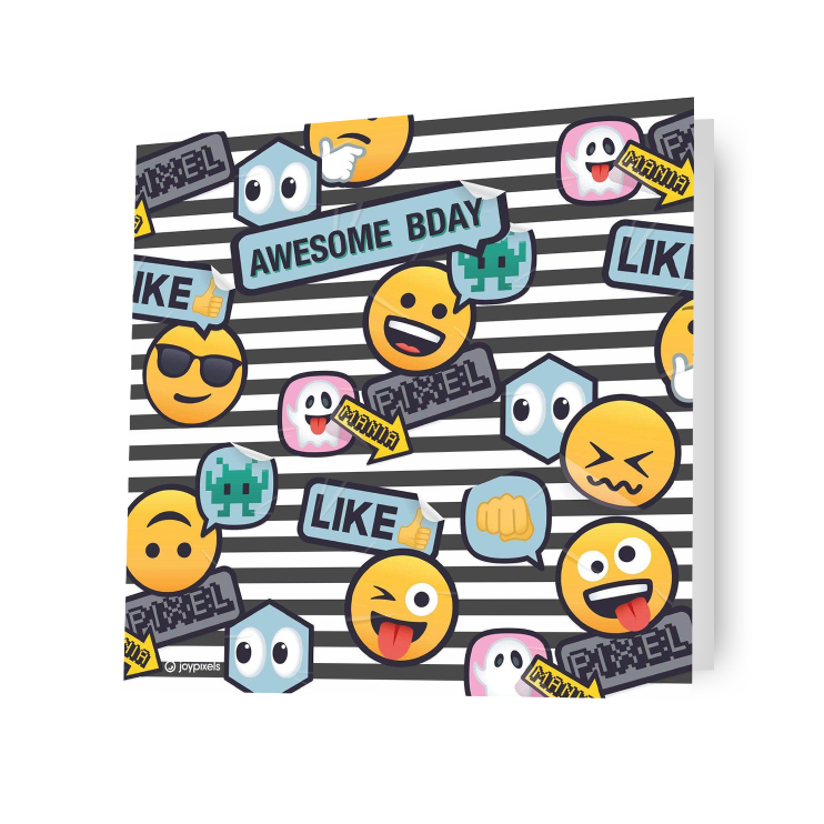 JoyPixels Emoji Awesome B-Day Card