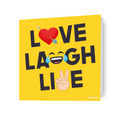 JoyPixels 'Love Laugh Live' Greeting Card