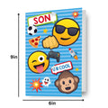 JoyPixels Emoji 'Son' Birthday Card