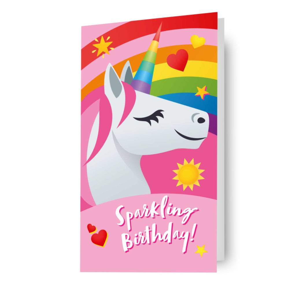 JoyPixels Emoji Unicorn Birthday Card