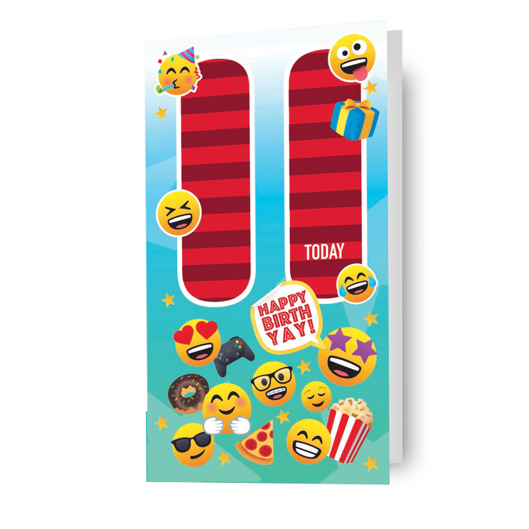 Joypixels Emoji Biglietto d'auguri per 11 anni