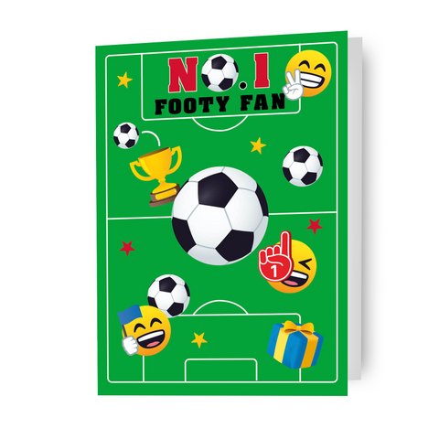 JoyPixels Emoji 'Footy Fan' verjaardagskaart