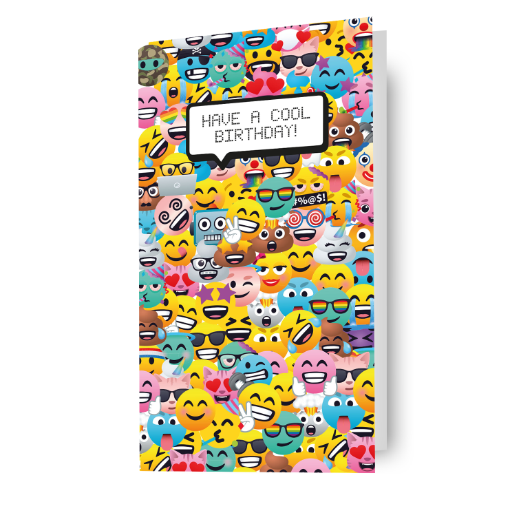 JoyPixels Emoji 'Cool' Birthday Card