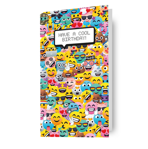 JoyPixels Emoji 'Cool' Birthday Card