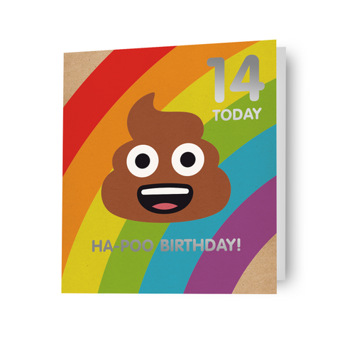 JoyPixels Emoji Age 14 Birthday Card