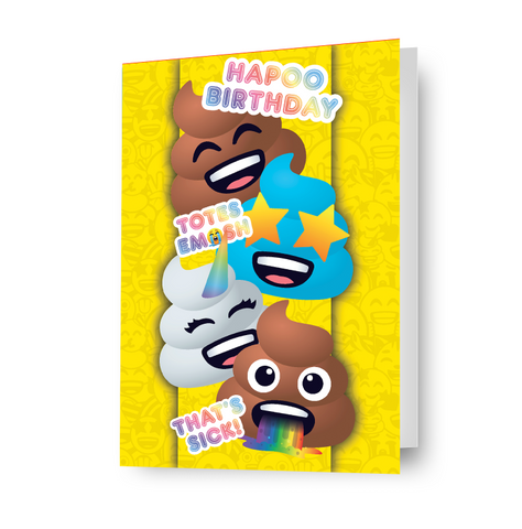 JoyPixels Pop-Up 'Hapoo Birthday' Card