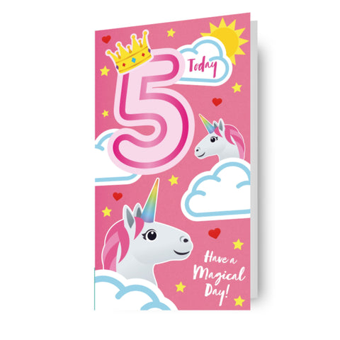 JoyPixels Emoji Age 5 Birthday Card