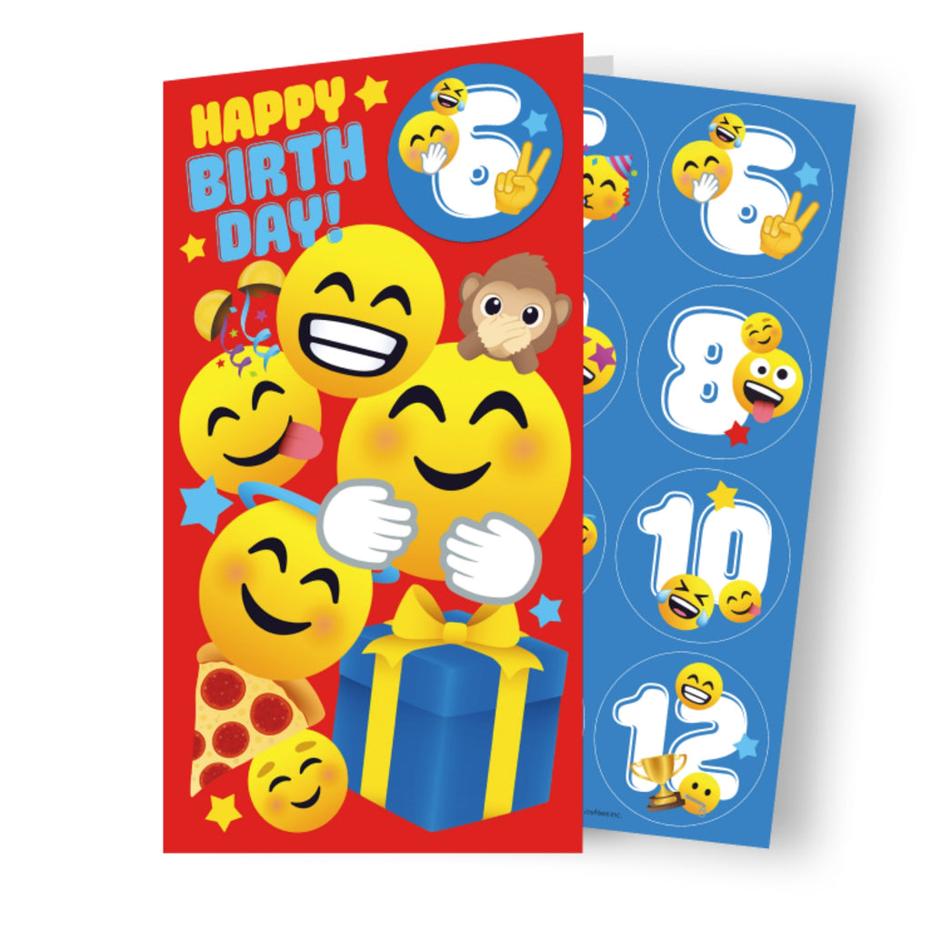 JoyPixels Multi Ages 5-12 Sticker Birthday Card