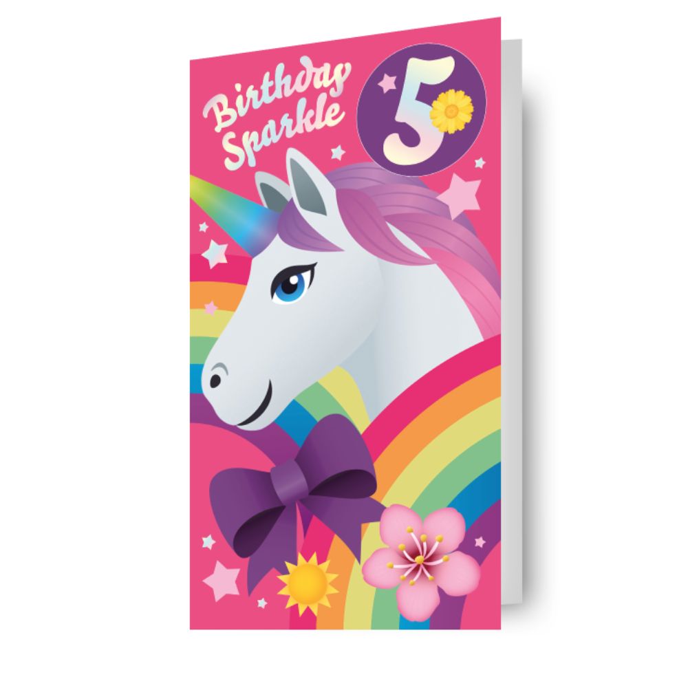JoyPixels Multi Ages 5-10 Sticker Birthday Card