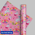 JoyPixels Emoji Unicorn Wrapping Paper Roll 4m