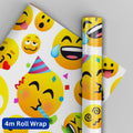 Emoji Birthday Joy Pixels 4m Roll Wrap