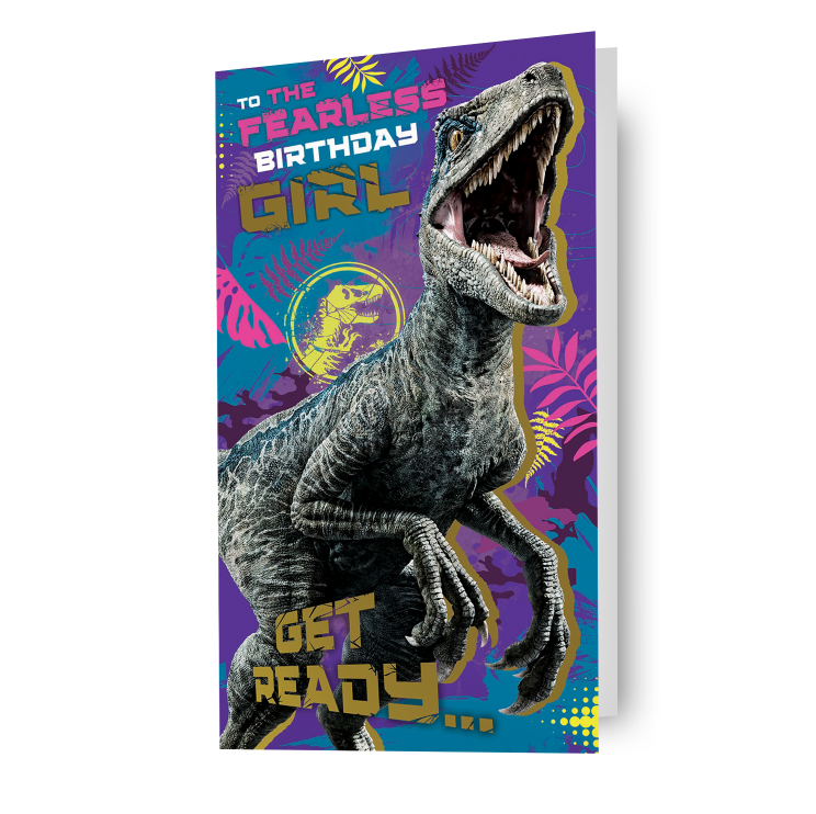 Jurassic World 'Birthday Girl' Greeting Card