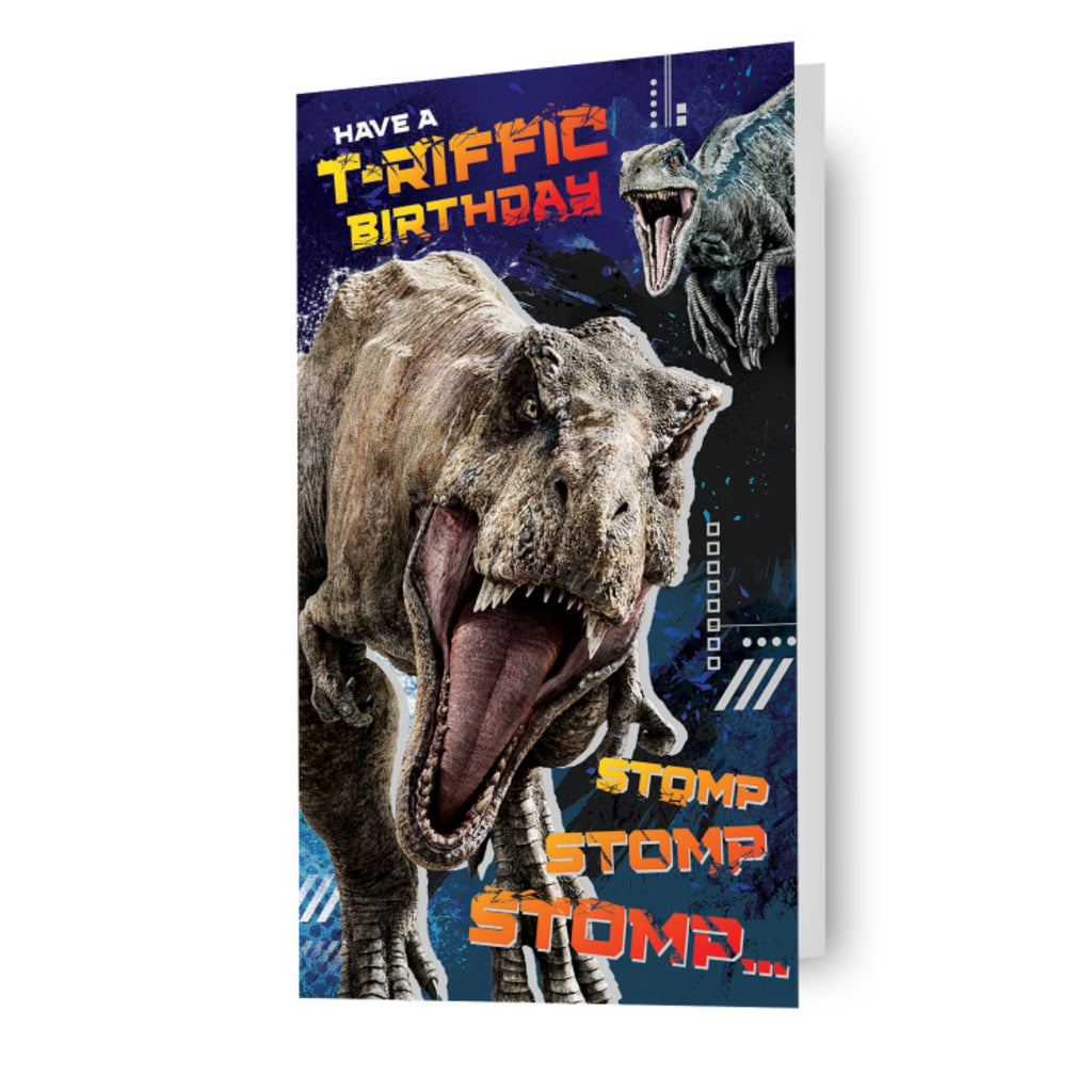 Jurassic World 'T-Riffic Birthday' Card