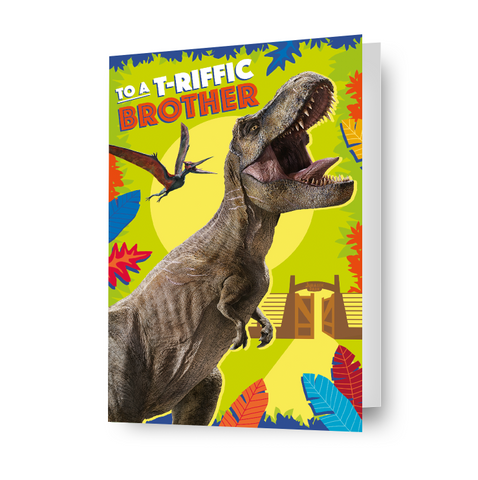 Jurassic World 'Brother' Birthday Card