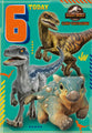 Jurassic World '6 Today' 6th Birthday Card