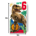 Jurassic World Age 6 Birthday Card