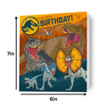 Jurassic World Birthday Badged Dinosaur Card