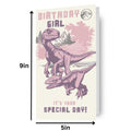 Jurassic World Special Girl Birthday Card, prodotto con licenza ufficiale