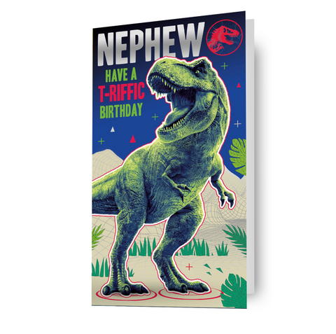 Jurassic World 'Nephew' Birthday Card