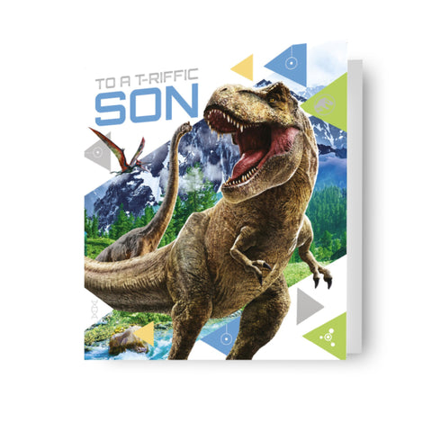 Jurassic World Son Birthday Card