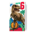Jurassic World Age 6 Sticker Birthday Card