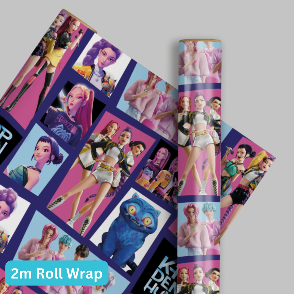 KPop Demon Hunters 2m Roll Wrapping Paper