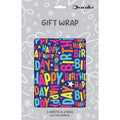 Non-Licensed Happy Birthday 2 Sheet 2 Tag Gift Wrap