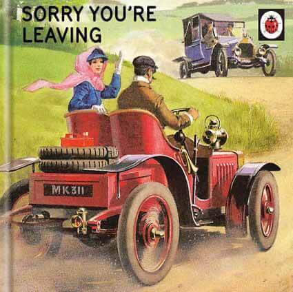 Sorry You're Leaving Card Ladybird Books