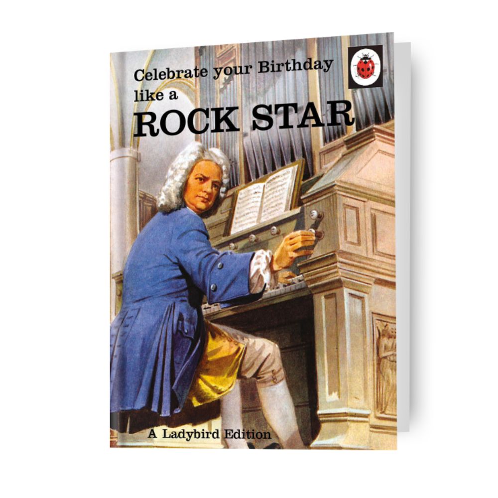 Coccinella libri per adulti biglietto d'auguri Rock Star