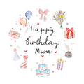 Lucy Claire Illustrations 'Happy Birthday Mum' Birthday Card