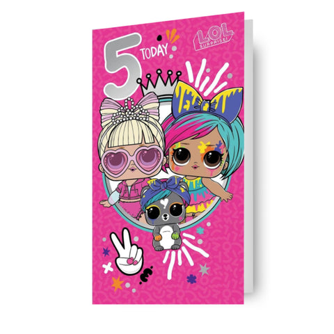 LOL Surprise Age 5 Birthday Card