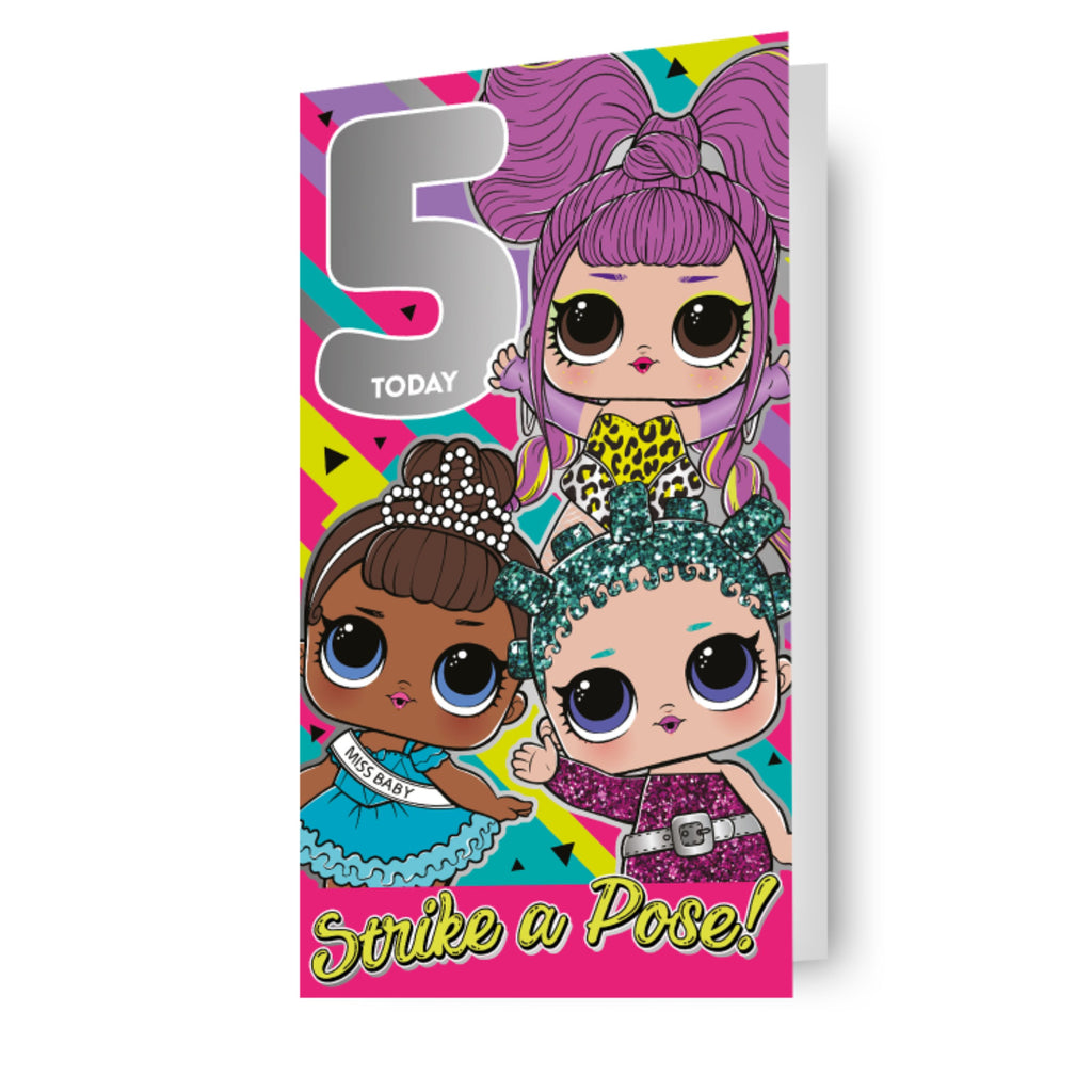 LOL Surprise Age 5 Birthday Card