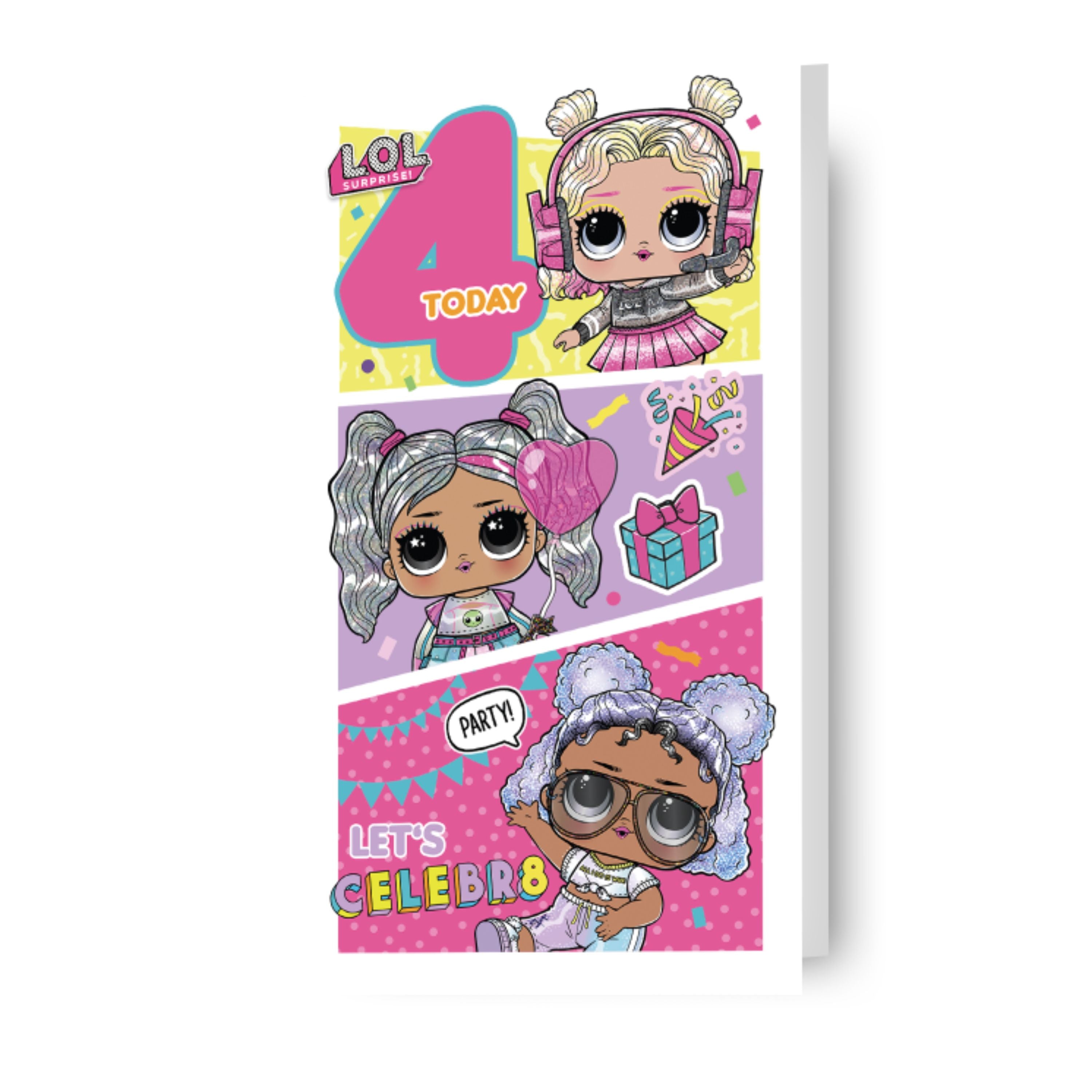 LOL Surprise Age 4 Birthday Card – Danilo Promotions