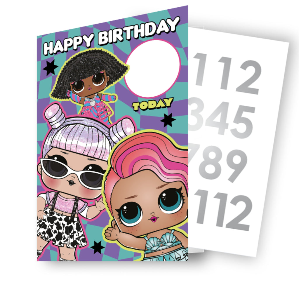 LOL Surprise Age Sticker Birthday Card