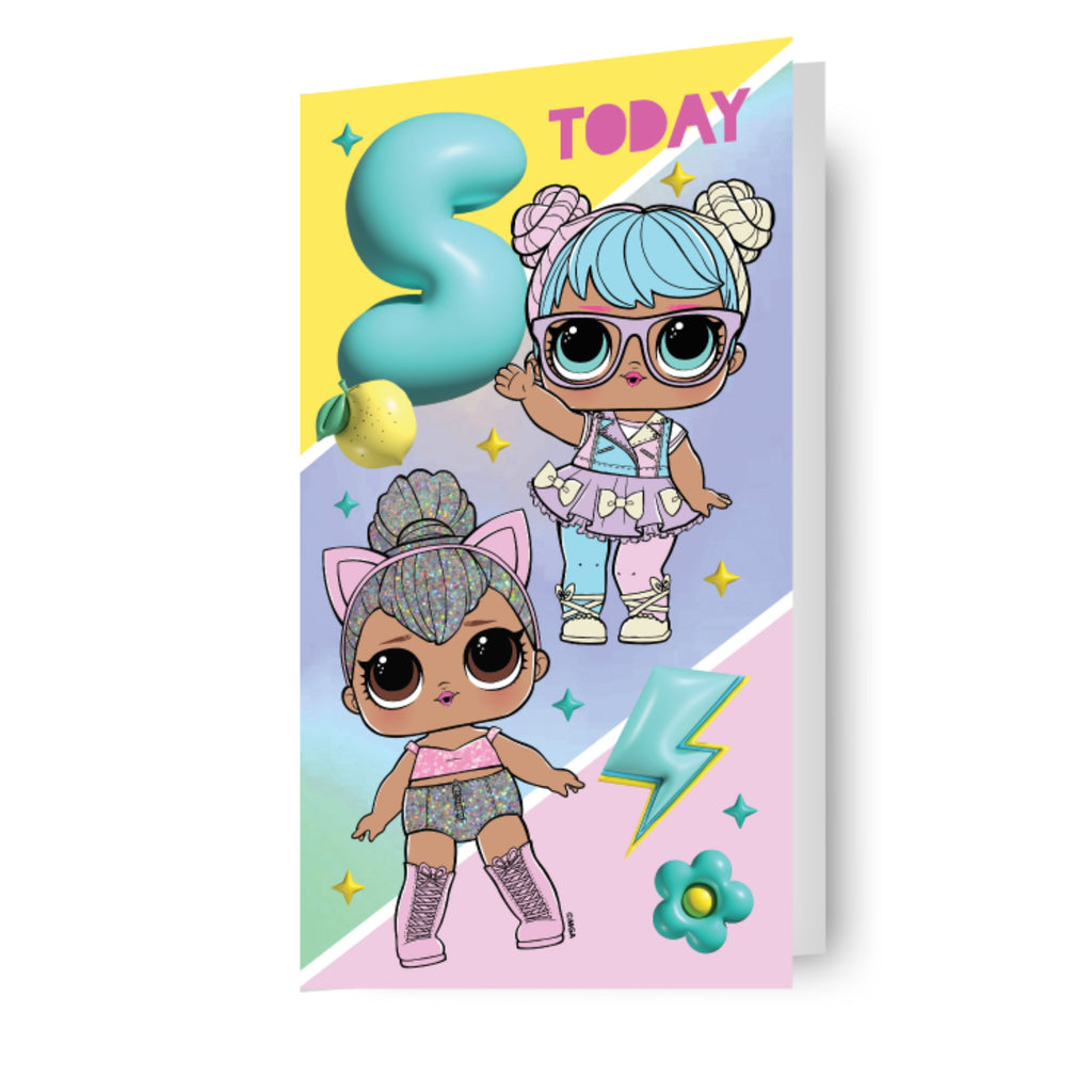 LOL Surprise Age 5 Birthday Card