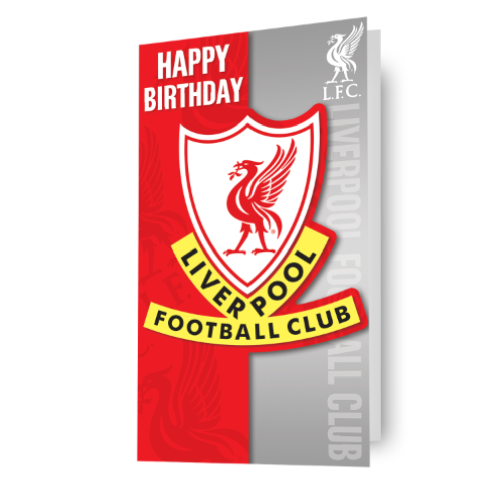 Biglietto con stemma di buon compleanno Liverpool