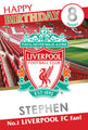 Liverpool FC Birthday Card, Personalise with Sticker Sheet