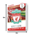 Liverpool FC Personalise Birthday Card With Sticker Sheet