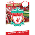 Liverpool FC Personalise Birthday Card With Sticker Sheet