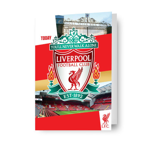 Liverpool FC Personalise Name & Age Birthday Card Using Included Sticker Sheet