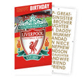 Liverpool FC Personalise Birthday Card With Sticker Sheet